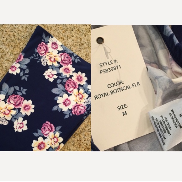 5🌟1 Left! Blue Botanical Fit & Flared Bottoms - Picture 8 of 11